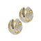 Pomellato Schegge - Boucles d'oreilles en or jaune et blanc, diamants et saphirs 58 Facettes 38310