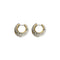 Pomellato Schegge - Boucles d'oreilles en or jaune et blanc, diamants et saphirs 58 Facettes 38310