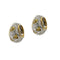 Pomellato Schegge - Boucles d'oreilles en or jaune et blanc, diamants et saphirs 58 Facettes 38310
