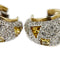 Pomellato Schegge - Boucles d'oreilles en or jaune et blanc, diamants et saphirs 58 Facettes 38310