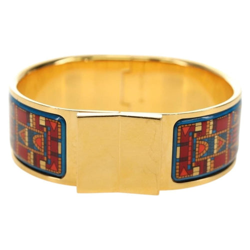 Hermès Loquet - Bracelet jonc en métal et émail imprimé 58 Facettes q8b78hsd8k