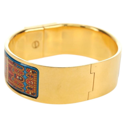 Hermès Loquet - Bracelet jonc en métal et émail imprimé 58 Facettes q8b78hsd8k