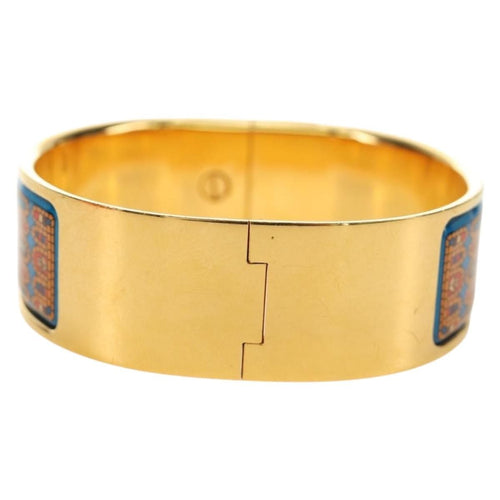 Hermès Loquet - Bracelet jonc en métal et émail imprimé 58 Facettes q8b78hsd8k