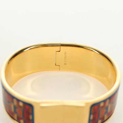 Hermès Loquet - Bracelet jonc en métal et émail imprimé 58 Facettes q8b78hsd8k
