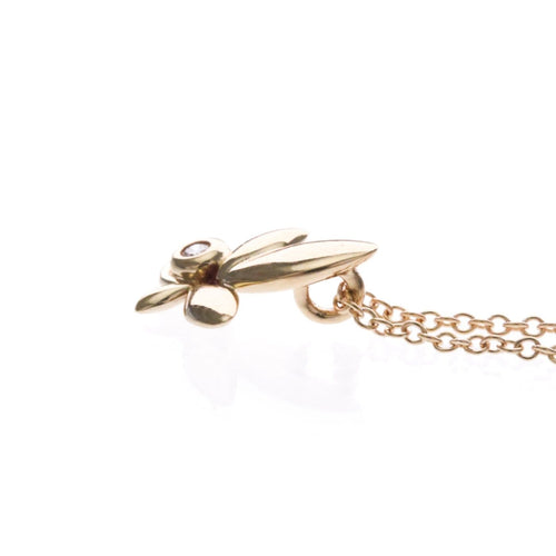 Tiffany & Co. Paloma Picasso - Pendentif Olive Leaf en or rose et diamant 58 Facettes vt9tesv8ru