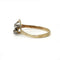 49 Art Nouveau - Bague en or jaune, argent, diamants et pierre noire 58 Facettes 260230R