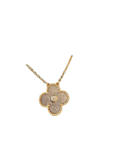 Van Cleef & Arpels Vintage Alhambra - Pendentif en or rose, obsidienne et diamant 58 Facettes jnci170