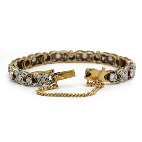 Bracelet en or 750‰, argent 800‰ et diamants 58 Facettes 260037R