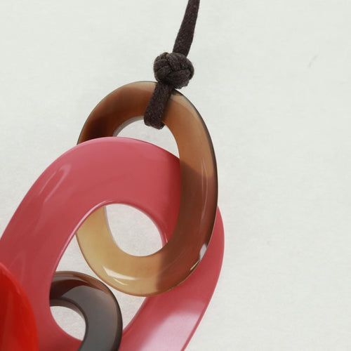Hermès Karamba - Collier en corne de buffle laquée et coton ciré 58 Facettes kba36s9b0j