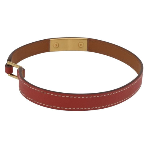 Bracelet Hermès Rivale Double Tour - Bracelet en cuir rouge 58 Facettes s7ivtb4e40