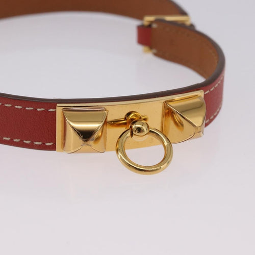 Bracelet Hermès Rivale Double Tour - Bracelet en cuir rouge 58 Facettes s7ivtb4e40