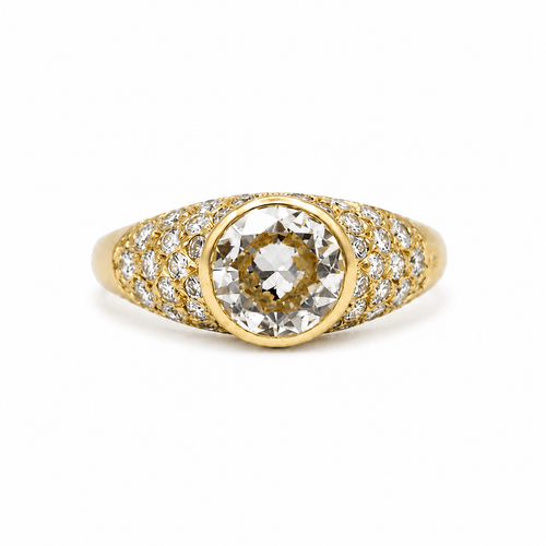Bague 58 Bague Jonc - Bague en or jaune et diamants 58 Facettes 1.0001644/4