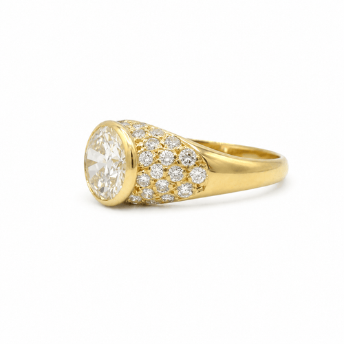 Bague 58 Bague Jonc - Bague en or jaune et diamants 58 Facettes 1.0001644/4