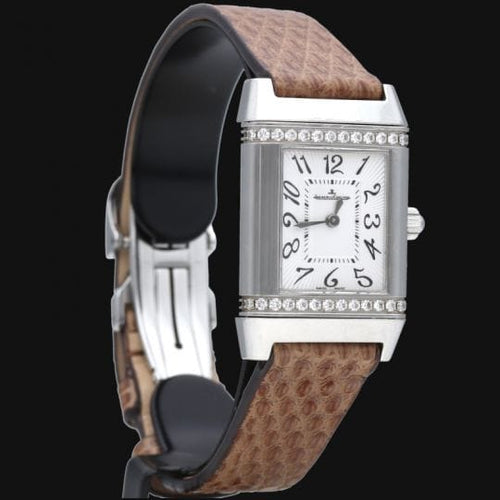 Jaeger-LeCoultre Reverso Classique Lady - Montre en acier et diamants 58 Facettes MT47769