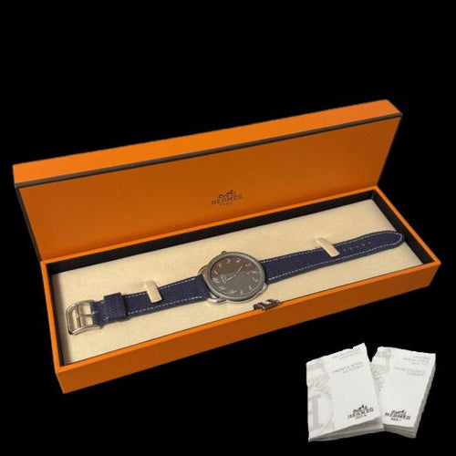 Hermès Arceau - Montre en acier 58 Facettes MT47929