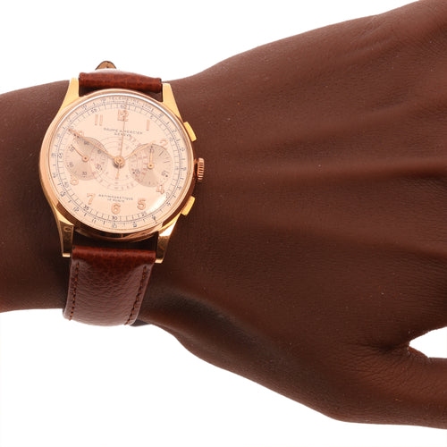 Baume & Mercier Genève - Montre chronographe en or jaune 18K 58 Facettes 26085-0242