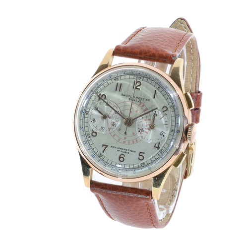 Baume & Mercier Genève - Montre chronographe en or jaune 18K 58 Facettes 26085-0242