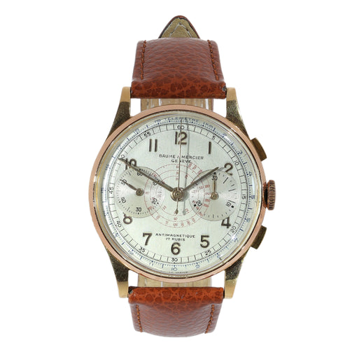 Baume & Mercier Genève - Montre chronographe en or jaune 18K 58 Facettes 26085-0242