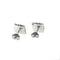 Boucles d'oreilles Boucles d'oreilles - Clous carrés en or blanc 18 ct, émeraudes et diamants 58 Facettes 1609