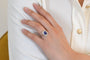 Bague 53 Bague vintage saphir cabochon et diamants 58 Facettes 25111