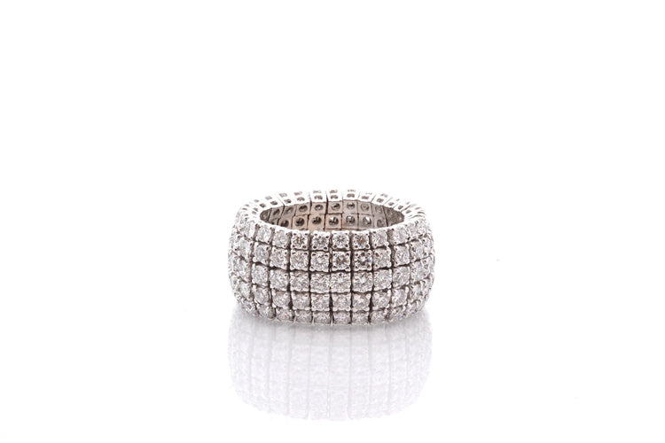 Bague 55 Bague diamants en or blanc 18k 58 Facettes 26760dv