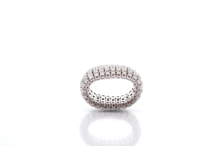 Bague 55 Bague diamants en or blanc 18k 58 Facettes 26760dv