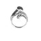Bague Bague contrariée en or blanc 18 ct pavée de diamants 58 Facettes 29142