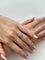 Bague 54 Bague fleur - Diamants en or blanc et or rose 18 ct 58 Facettes 31303