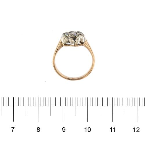 Bague 54 Bague fleur - Diamants en or blanc et or rose 18 ct 58 Facettes 31303