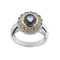 Bague Bague saphir et diamants en or blanc et or jaune 18 ct 58 Facettes 30270