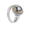 Bague Bague saphir et diamants en or blanc et or jaune 18 ct 58 Facettes 30270