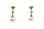 Boucles d'oreilles Boucles d'oreilles contemporaines en or jaune, perles et diamants 58 Facettes 23946