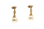 Boucles d'oreilles Boucles d'oreilles contemporaines en or jaune, perles et diamants 58 Facettes 23946