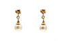 Boucles d'oreilles Boucles d'oreilles contemporaines en or jaune, perles et diamants 58 Facettes 23946