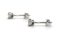 Boucles d'oreilles Boucles d'oreilles contemporaines en or blanc 18 carats et diamants 58 Facettes B929