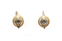 Boucles d'oreilles Art Déco - Boucles d'oreilles en or jaune et saphirs de synthèse 58 Facettes B930