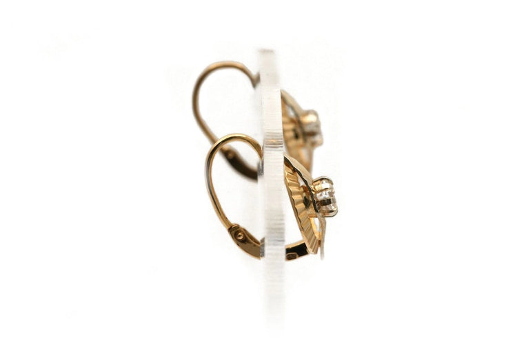 Boucles d'oreilles Art Déco - Boucles d'oreilles en or jaune et saphirs de synthèse 58 Facettes B930