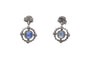 Boucles d'oreilles Boucles d'oreilles contemporaines en or blanc, saphirs et diamants 58 Facettes 23959