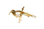 Broche Broche Art Nouveau en or jaune 18 carats, perles et rubis 58 Facettes B931