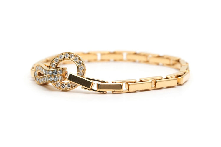 Bracelet Cartier Agrafe - Bracelet en or jaune et diamants 58 Facettes 23956