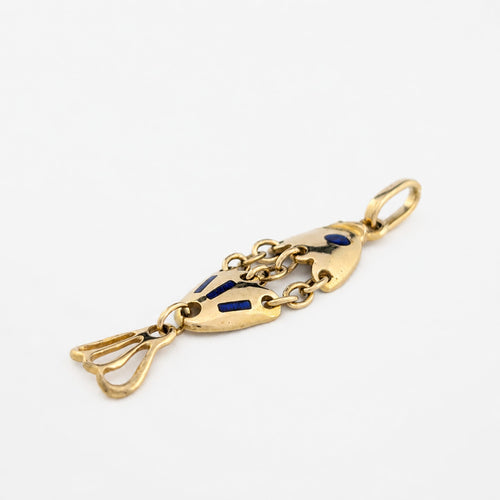 Pendentif poisson articulé en or jaune 58 Facettes 37815