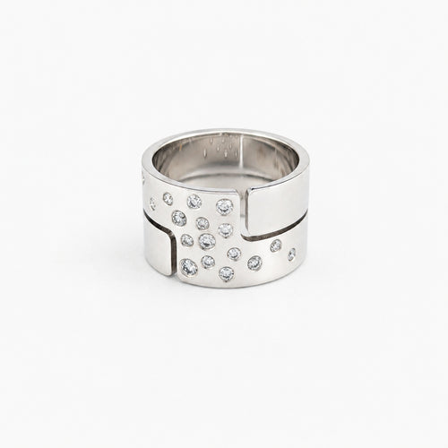 51 Dinh Van Seventies - Bague en or blanc et diamants 58 Facettes 37781