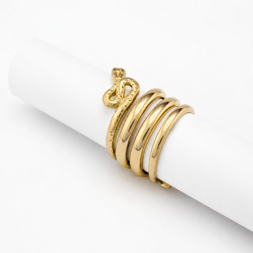 53 Bague serpent en or jaune 18 carats 58 Facettes 37628
