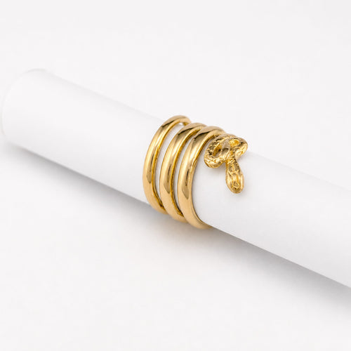 53 Bague serpent en or jaune 18 carats 58 Facettes 37628