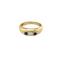 50 Bague trilogie en or jaune, or blanc, diamant et saphirs 58 Facettes 37718