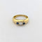 Bague 50 Bague trilogie en or jaune et blanc, diamant et saphirs 58 Facettes 37718