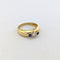 Bague 50 Bague trilogie en or jaune et blanc, diamant et saphirs 58 Facettes 37718