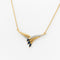 Collier stylisé en or bicolore, saphirs et diamant 58 Facettes 37362