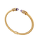 Bracelet jonc torsadé en or jaune, améthystes et diamants 58 Facettes 36969