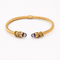 Bracelet jonc torsadé en or jaune, améthystes et diamants 58 Facettes 36969